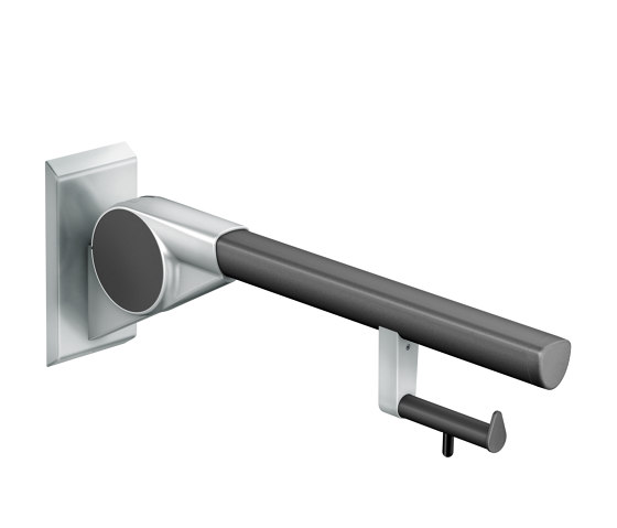FSB ErgoSystem® A100 Drop-down support rail with toilet-roll holder by FSB | Grab rails