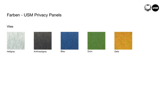 USM Privacy Panels | Hellgrau | Tisch-Zubehör | USM