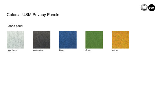 USM Privacy Panels | Light Gray | Accesorios de mesa | USM