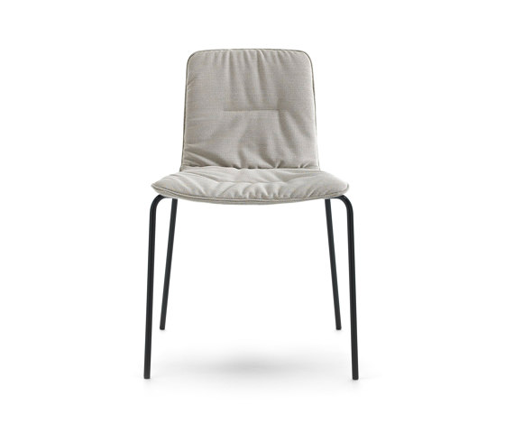 Klip chair - four metal legs base & soft upholstery | Chaises | viccarbe