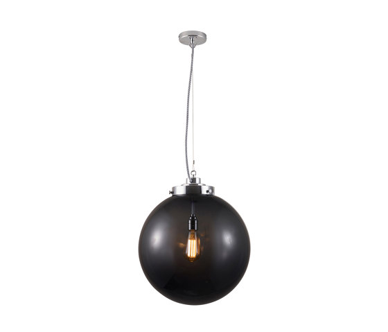 Globe Large, Anthracite and chrome with black & white braided cable | Suspended lights | Original BTC