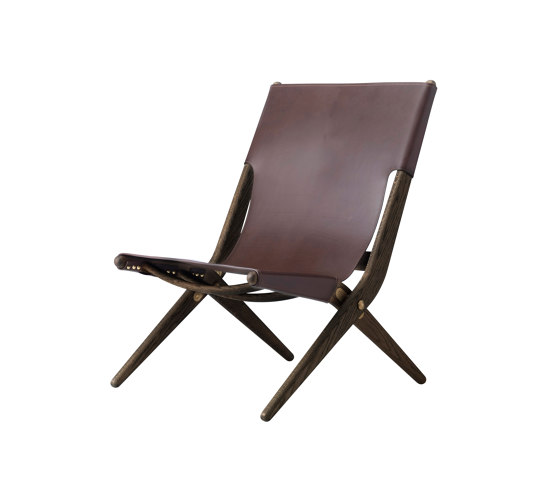 Saxe Chair, Brown Stained Oak/Brown Leather | Armchairs | Audo Copenhagen