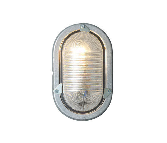 7001 Oval Aluminium Bulkhead for GLS, Painted Silver | Wall lights | Original BTC