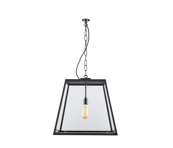 7635 Quad Pendant Light, Closed Top, Large, Weathered Brass, Clear | Suspended lights | Original BTC