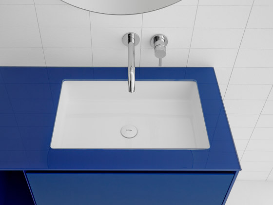 Glaze Rectangular Undermount Ceramilux® Sink | Lavabos | Inbani
