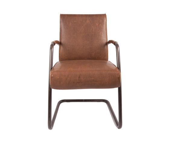 Howard Old Glory Fauteuil Low Back with Leather Armrest | Armchairs | Jess