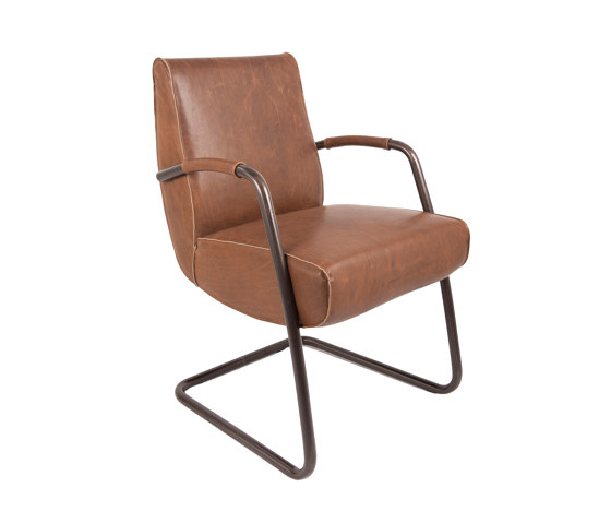 Howard Old Glory Fauteuil Low Back with Leather Armrest | Poltrone | Jess