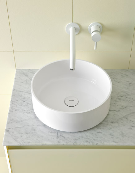 Glaze Round Top Mount Ceramilux® Sink | Wash basins | Inbani