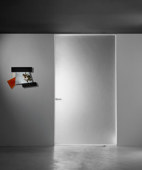 Aladin Pivot door with concealed frame, customizable | Portes intérieures | Glas Italia