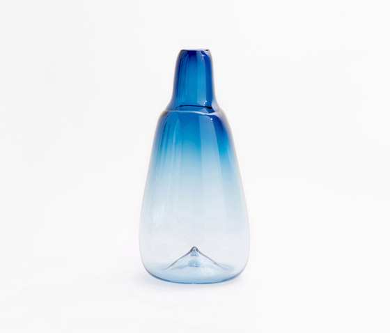 Bottle Vessel Steel Blue | Vases | SkLO