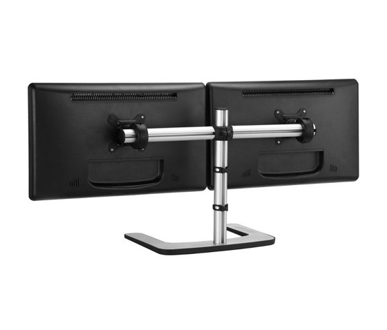 Set & Forget | Dual Display Side-by-Side Mount with a Freestanding Base VFS-DH | Tisch-Zubehör | Atdec