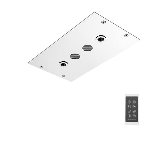 Modular F2820 | Ceiling mounted stainless steel showerhead with cromotherapy and audio | Shower controls | Fima Carlo Frattini
