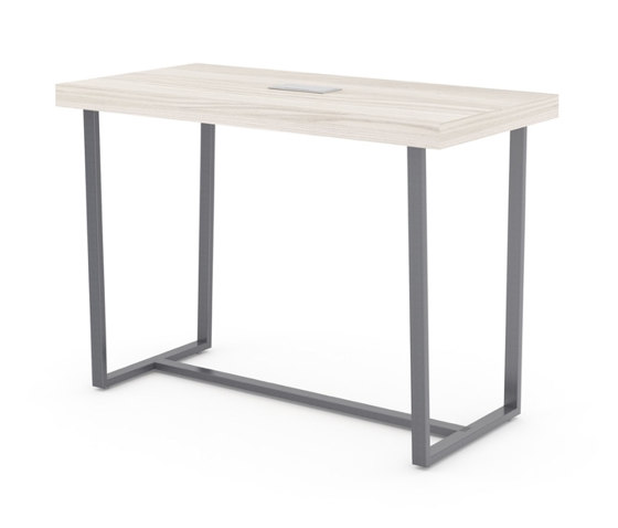 Parma bar height table angled metal table with an optional crossbar | Tables hautes | ERG International
