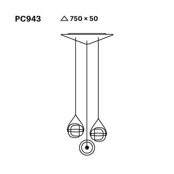 Capsula Triangle PC943 | Pendelleuchten | Brokis