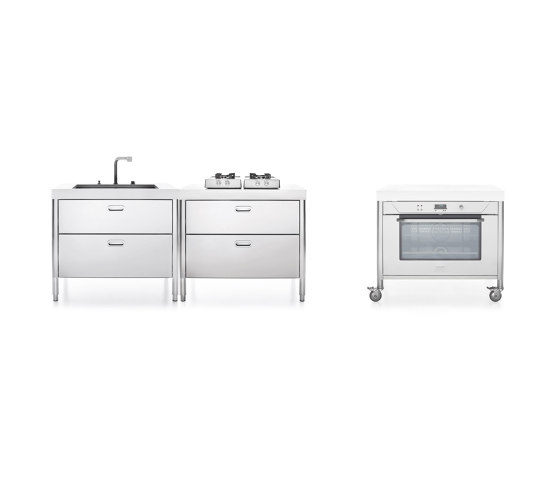 Küchen Spülen L100/90/1 | Modulküchen | ALPES-INOX