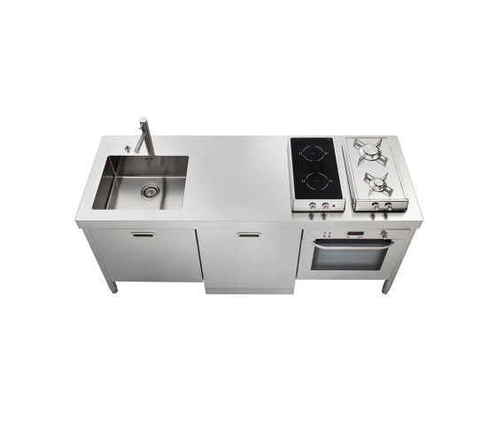 Washing and cooking kitchens LC190-A60+L60+F60/1 | Cuisines compactes | ALPES-INOX