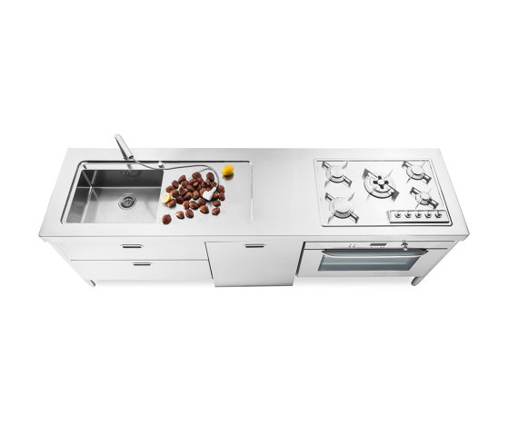 Washing and cooking kitchens LC250-C90+L60+F90/1 | Cuisines compactes | ALPES-INOX