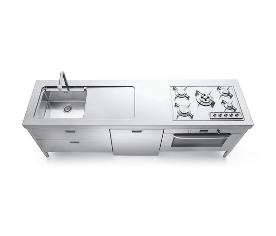Washing and cooking kitchens LC250-C90+L60+F90/1 | Compact kitchens | ALPES-INOX