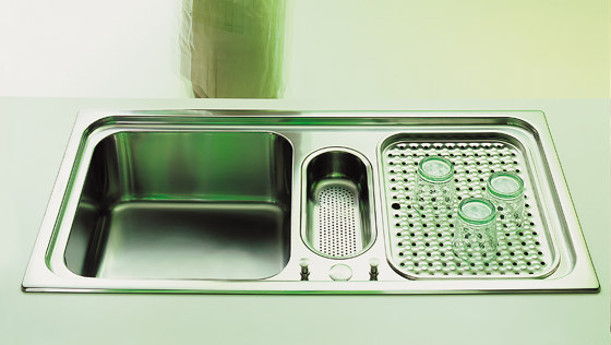 Built-in sinks radius 60 F 599/2V1B | Kitchen sinks | ALPES-INOX