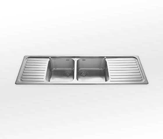 Built-in sinks radius 60 F 5159/2V2S | Éviers de cuisine | ALPES-INOX