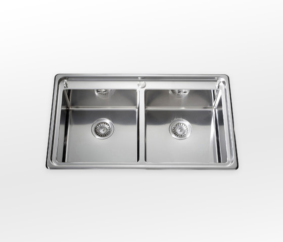 Built-in sinks radius 12 depth 51 LFRS 587/2V | Kitchen sinks | ALPES-INOX