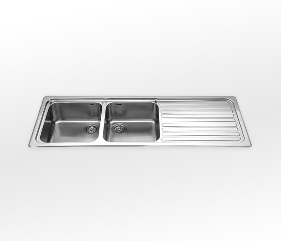 Built-in sinks radius 60 F 5149/2V1S | Kitchen sinks | ALPES-INOX