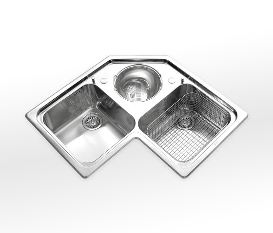 Corner sink F 583/3V | Fregaderos de cocina | ALPES-INOX
