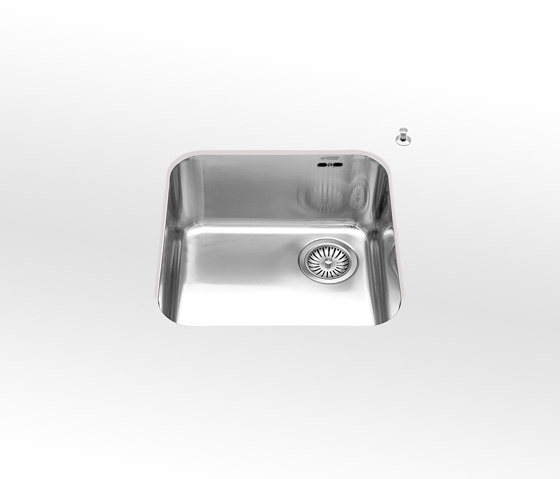 Vasche sottopiano raggio 60 scarico laterale VS 40/40-D | Lavelli cucina | ALPES-INOX