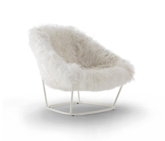Katrin Sessel - Version mit weißer Struktur und weißem Fell | Sessel | ARFLEX