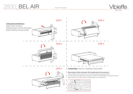 2800 Bel Air Divano letto | Divani | Vibieffe