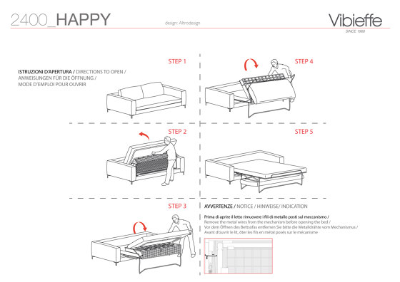 Happy 2400 Sofá-cama | Sofás | Vibieffe