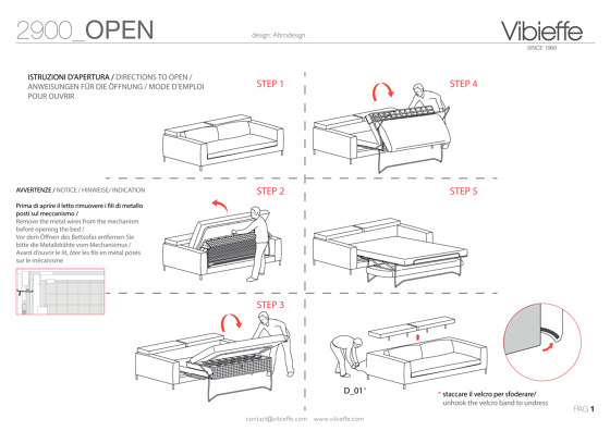 2900 Open Sofa bed | Sofas | Vibieffe