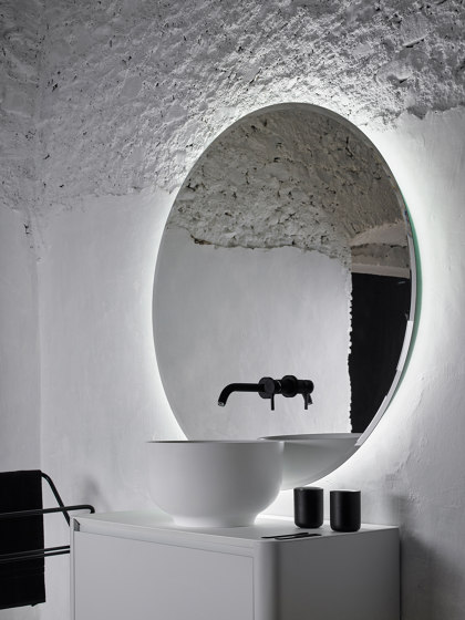 Origin Miroirs simples avec Biseau et Éclairage LED | Miroirs de bain | Inbani