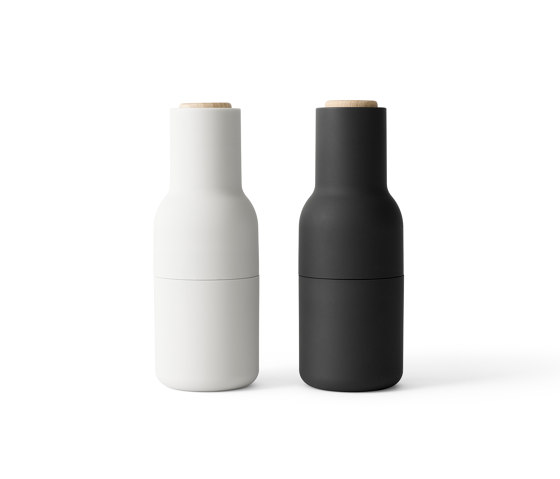 Bottle Grinder | Ash/Carbon  2-pack w. Beech Lid | Salz & Pfeffer | Audo Copenhagen