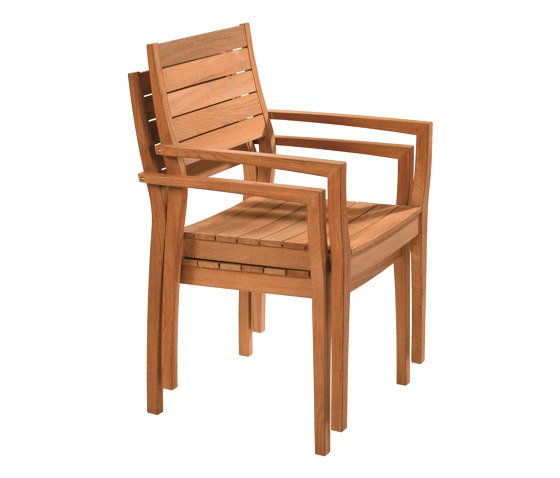 Horizon Armchair with Teak Seat & Back | Chaises | Barlow Tyrie
