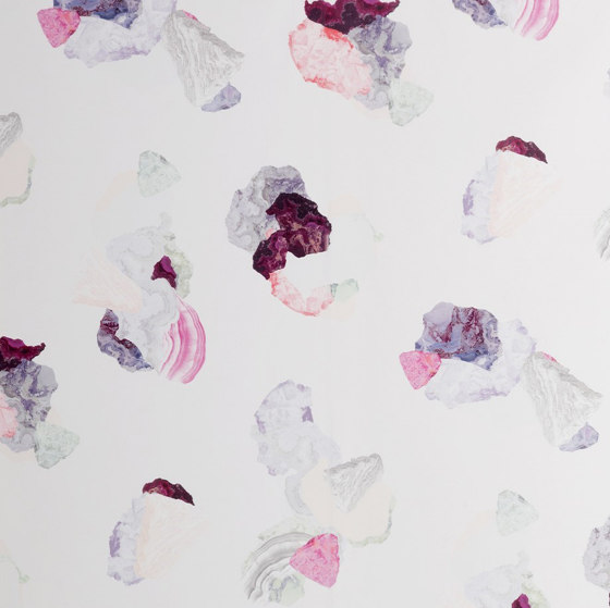 Minerals | Purple-pink wallpaper | Wandbeläge / Tapeten | Petite Friture