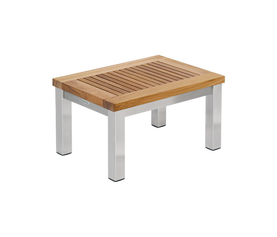 Equinox Lounger Table 49 Rectangular with Teak top | Side tables | Barlow Tyrie