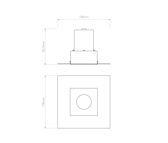 Trimless Square | Matt White | Lampade soffitto incasso | Astro Lighting