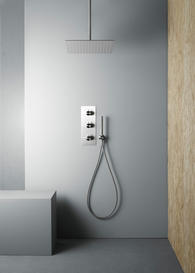 Ottavo | Gruppo doccia miscelatore termostatico in acciaio inossidabile | Rubinetteria doccia | Quadrodesign
