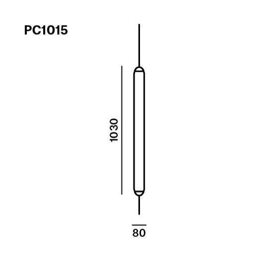 Puro Single Vertical 1000 PC1015 | Lampade sospensione | Brokis