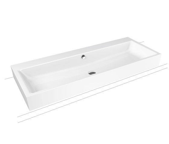 Puro countertop double washbasin alpine white | Lavabi | Kaldewei