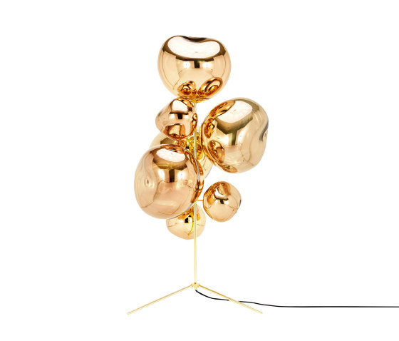 Mirror Ball Stand Gold Chandelier | Free-standing lights | Tom Dixon