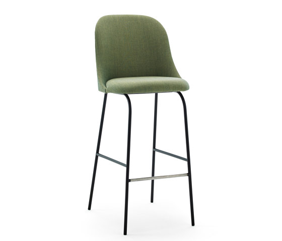 Aleta stool - fixed base bar height & high backrest | Sgabelli bancone | viccarbe