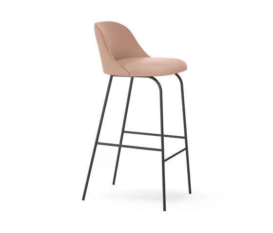 Aleta stool - fixed base bar height & low backrest | Bar stools | viccarbe