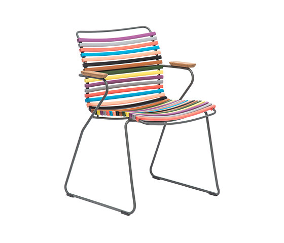 CLICK | Dining chair Multi Color 1 with Bamboo armrests | Chaises | HOUE