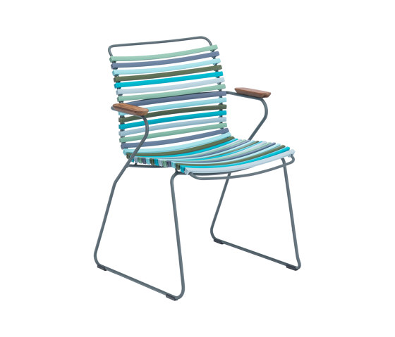 CLICK | Dining chair Multi Color 2 with Bamboo armrests | Sedie | HOUE