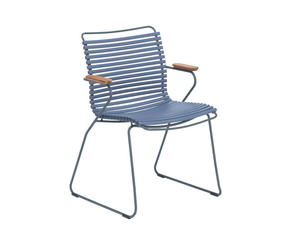 CLICK | Dining chair Pigeon Blue with Bamboo armrests | Sillas | HOUE