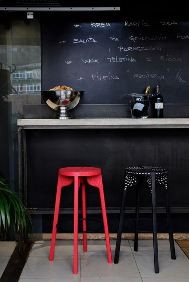 Tattoo Bar Stool (carved) | Bar stools | Zanat