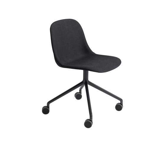 Fiber Side Chair | Swivel Base With Castors | Textile | Sillas | Muuto