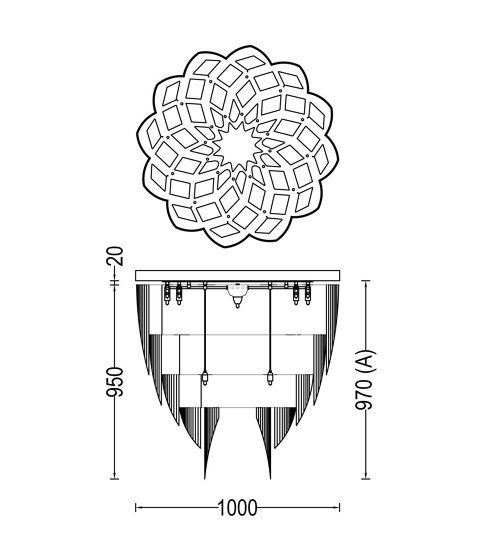Protea - 1000 - ceiling mounted | Deckenleuchten | Willowlamp